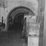 Cellar main entrance doors showing arches underneath London Bridge Station approach